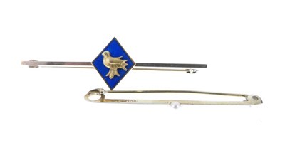 Lot 68 - Two gold bar brooches