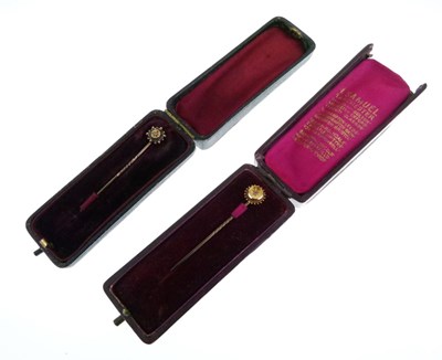 Lot 48 - Two diamond set stick pins