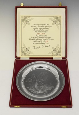 Lot 208 - Limited edition silver British Empire plate