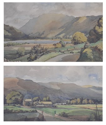 Lot 582 - Kenneth Stephen Broad (exh.1911-35) - Two watercolours - Lakeland landscapes