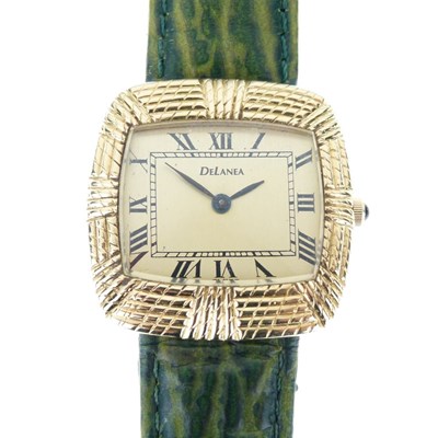 Lot 78 - Delania  - Lady's 18ct gold mechanical wristwatch
