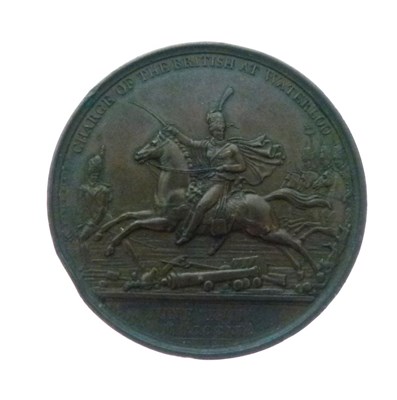 Lot 212 - Battle of Waterloo medallion 1915