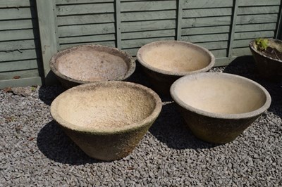 Lot 790 - Four large composite stone planters