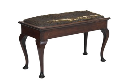 Lot 716 - Early 20th Century mahogany duet stool