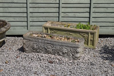 Lot 674 - Greek style composite stone rectangular planter