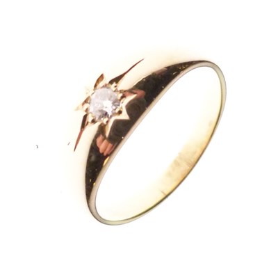 Lot 5 - Gentleman's Gypsy set single-stone ring