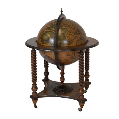 Lot 692 - Late 20th Century globe drinks cabinet