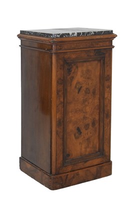 Lot 584 - Victorian mahogany marble-top b/s cabinet