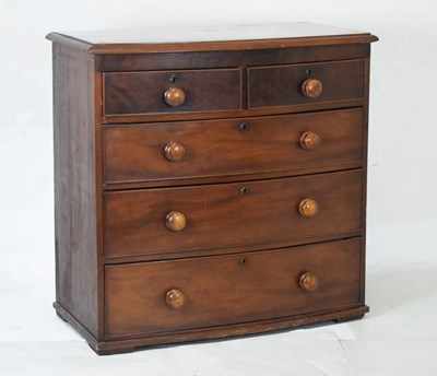 Lot 751 - 19th Century mahogany bowfront chest