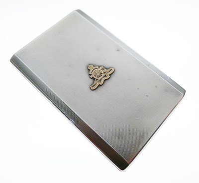 Lot 190 - Harrods Retail - George VI silver cigarette case