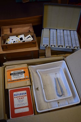 Lot 753 - Quantity of photographic development equipment and slide transparencies