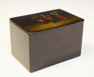 Lot 270 - Russian lacquer tea caddy