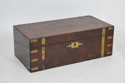 Lot 247 - Brass bound writing box