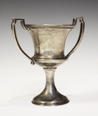 Lot 139 - George V silver two handled trophy