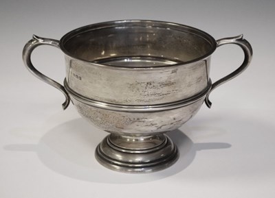 Lot 138 - George V silver two handled pedestal bowl