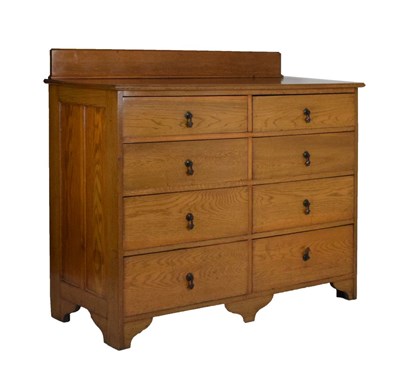Lot 662 - Oak chest of eight drawers