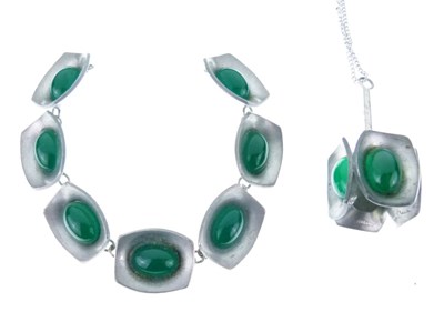 Lot 55 - Jorgen Jensen pewter jewellery