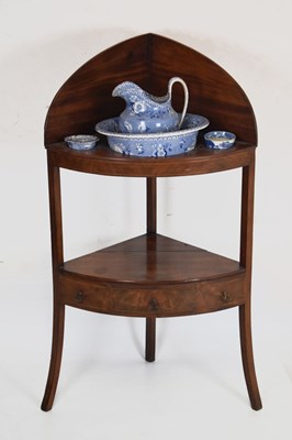 Lot 710 - Early 19th Century bow front corner washstand, etc.
