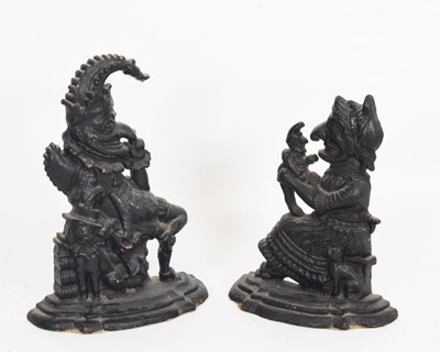 Lot 642 - Pair of cast iron Punch and Judy door stops