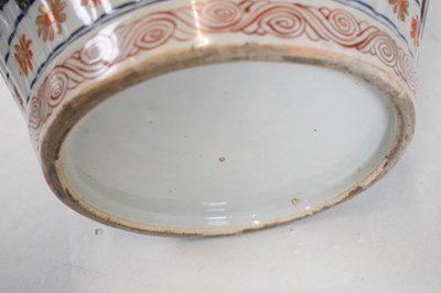 Lot 301 - Pair of Imari lidded vases