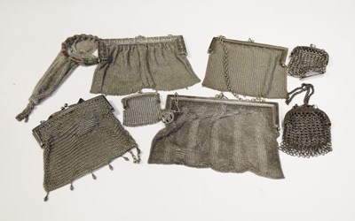 Lot 239 - Collection of early 20th Century plated mesh evening bags