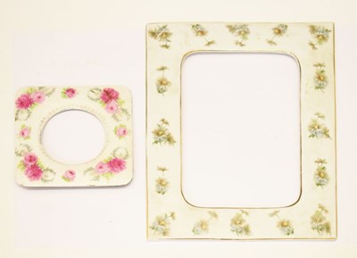 Lot 447 - Two porcelain picture mounts