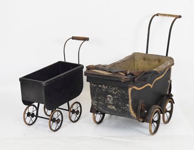 Lot 655 - Early 20th Century dolls pram, etc.