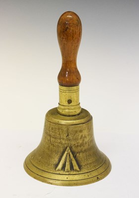 Lot 349 - Second World War era hand bell, War Department