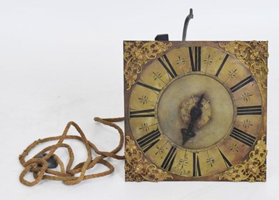 Lot 520 - Early 18th Century brass longcase clock dial and movement