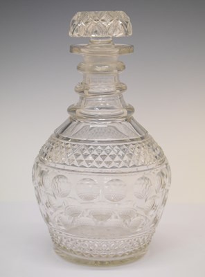 Lot 240 - Victorian cut glass decanter