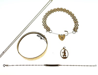 Lot 49 - Small quantity of 9ct gold jewellery