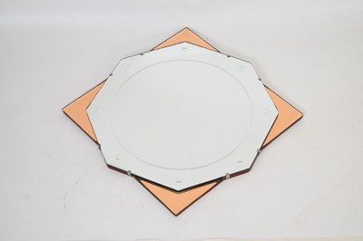 Lot 650 - Art Deco tinted wall mirror