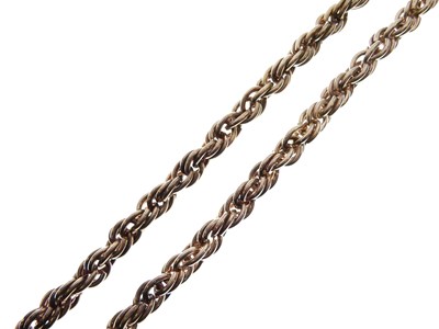 Lot 85 - Heavy silver rope-link chain