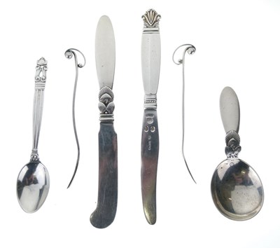 Lot 97 - Georg Jensen – Six flatware pieces