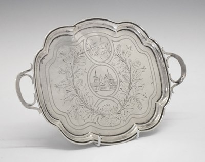 Lot 99 - Late 19th Century Ukrainian (formerly Russian) 895 white metal tray