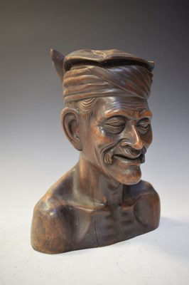 Lot 422 - Carved hardwood bust