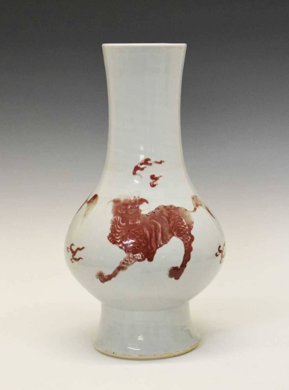 Lot 291 - Large 19th Century Chinese copper-red vase