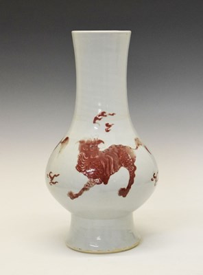 Lot 291 - Large 19th Century Chinese copper-red vase