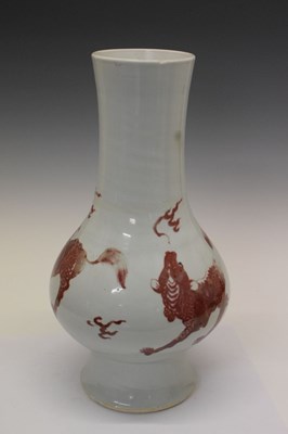 Lot 291 - Large 19th Century Chinese copper-red vase