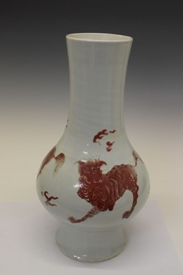 Lot 291 - Large 19th Century Chinese copper-red vase