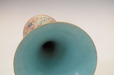 Lot 287 - Chinese Canton Famille Rose Gu 'Bajixiang' vase