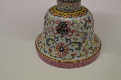 Lot 287 - Chinese Canton Famille Rose Gu 'Bajixiang' vase