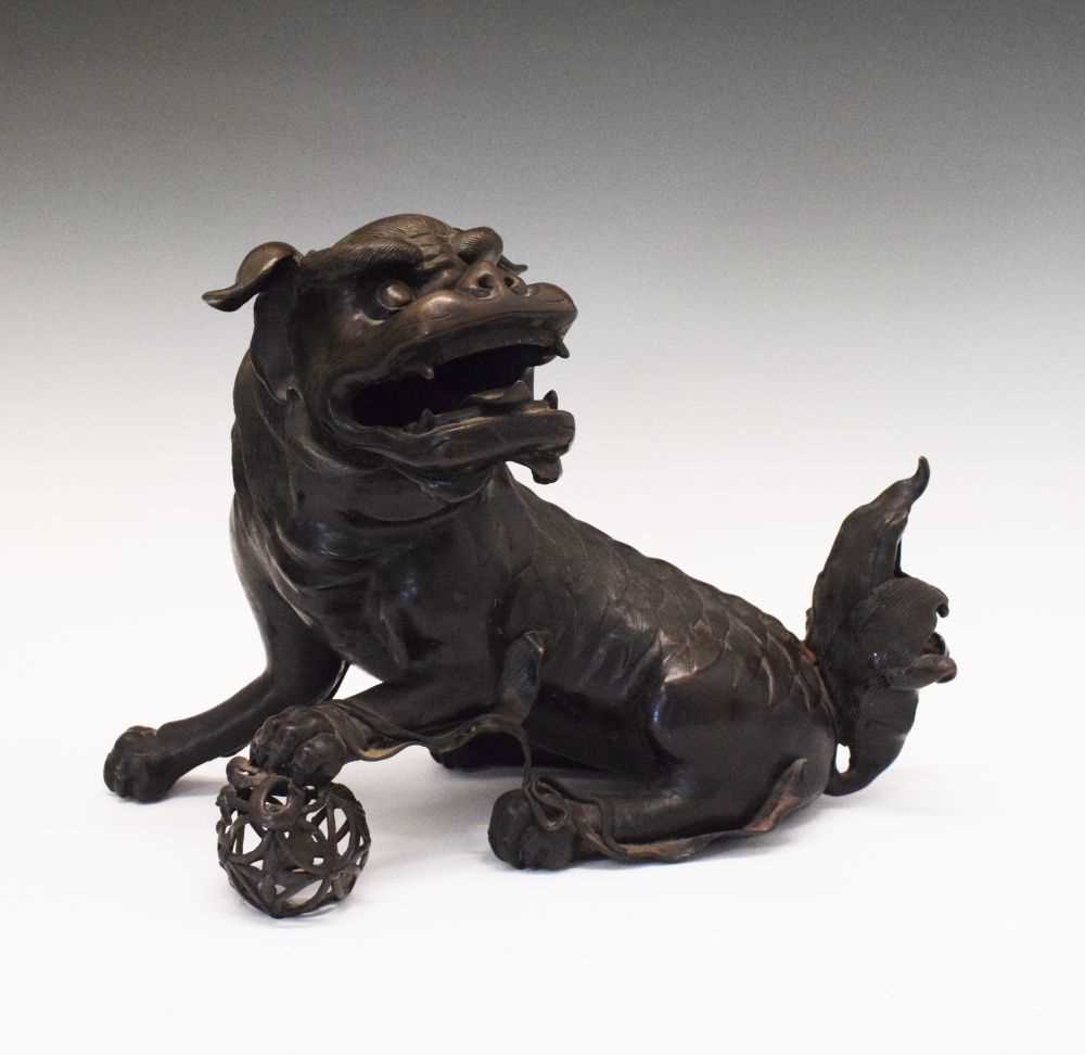Lot 319 - Bronze Dog of Fo / Temple Lion censer
