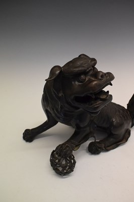 Lot 319 - Bronze Dog of Fo / Temple Lion censer