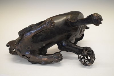 Lot 319 - Bronze Dog of Fo / Temple Lion censer