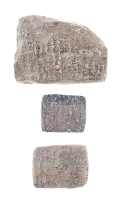 Lot 275 - Three Babylonian clay cuneiform tablets