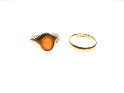 Lot 49 - George V 22ct gold wedding band