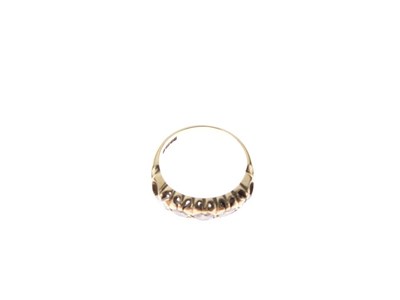 Lot 9 - Five-stone diamond 18ct gold ring