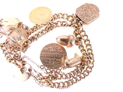 Lot 33 - 9ct gold charm bracelet
