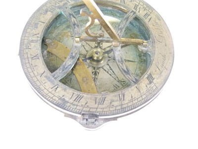 Lot 637 - Irish George III portable compass and sundial